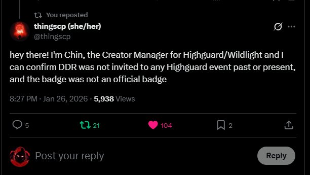 MischiefsYT's tweet image. I deleted my tweet about Highguard as the community manager confirmed Dr Disrespect was lying about attending their event. He wasn't even invited...