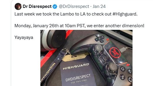MischiefsYT's tweet image. I deleted my tweet about Highguard as the community manager confirmed Dr Disrespect was lying about attending their event. He wasn't even invited...
