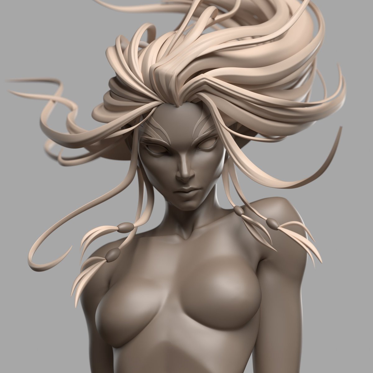 Almost dooooooooooooooone.
Still need to fix some hair strands and properly paint some stuff, but I think I'm really close 😆
Based on <a href="/Joe_495/">Sasha</a> concept