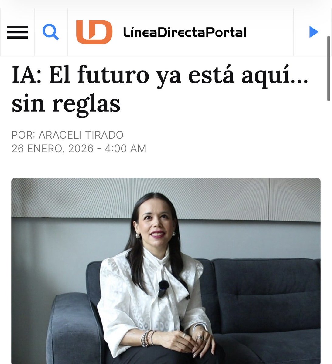 Muy buenas tardes!
Les comparto columna::

Gracias x su lectura ✨🙏🏻
lineadirectaportal.com/opinion/ia-el-…