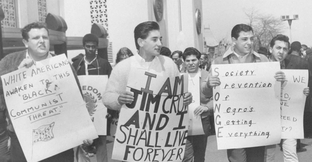 Coutorce's tweet image. Hispanics were protesting to keep segregation intact in the 60s. They fought to be classified as white and only abandoned the notion once Black Americans won our civil rights so they could siphon our benefits.