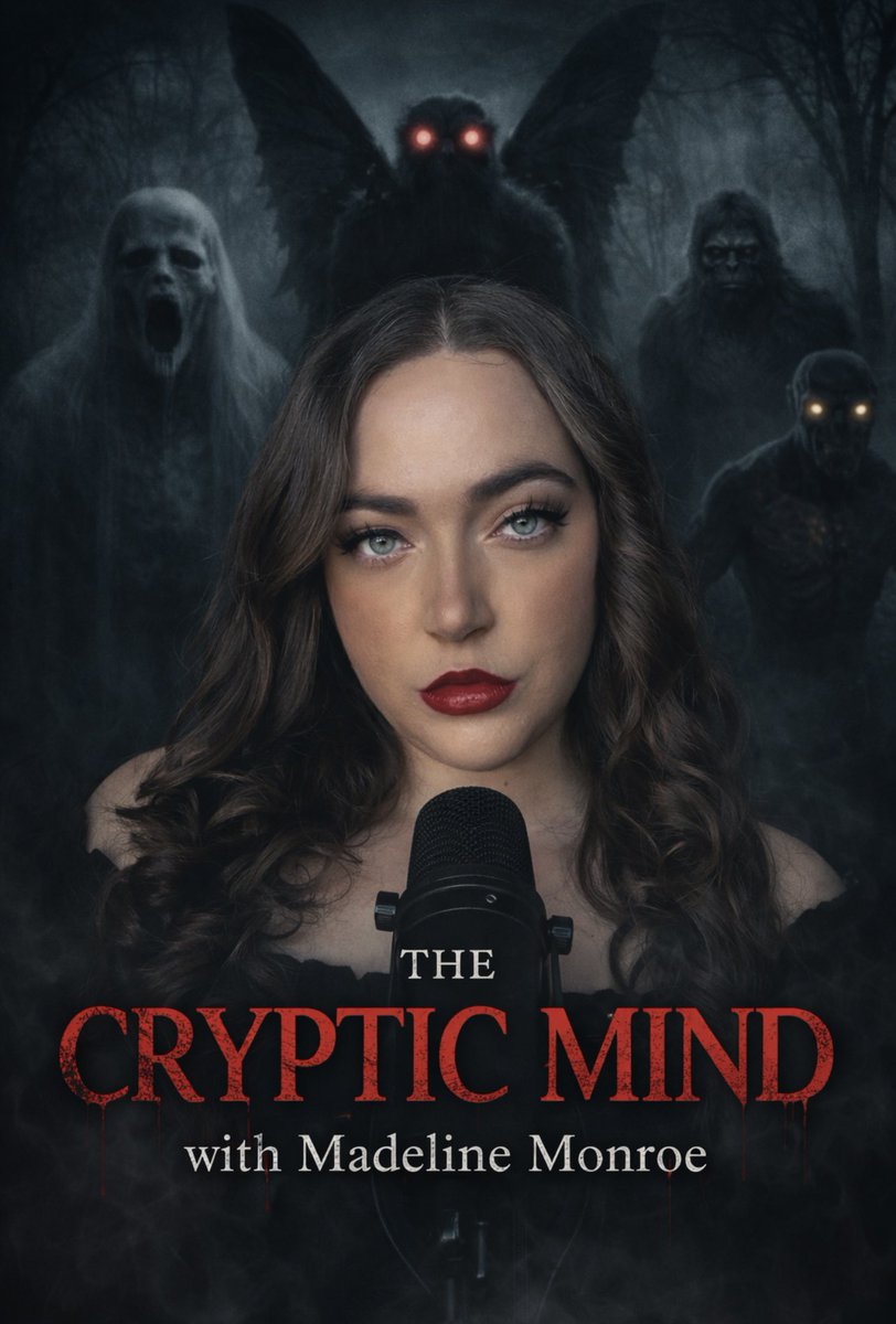 MadelineeMonroe's tweet image. Fear doesn’t always live in the dark. Sometimes… it lives in your mind.

Enter ᴛʜᴇ ᴄʀʏᴘᴛɪᴄ ᴍɪɴᴅ — where the most unsettling stories are the ones you can’t explain 👁️🖤

Podcast launching February 11th at 12am EST🕯️🧠

#TheCrypticMind #Podcasts #Paranormal #Cryptic