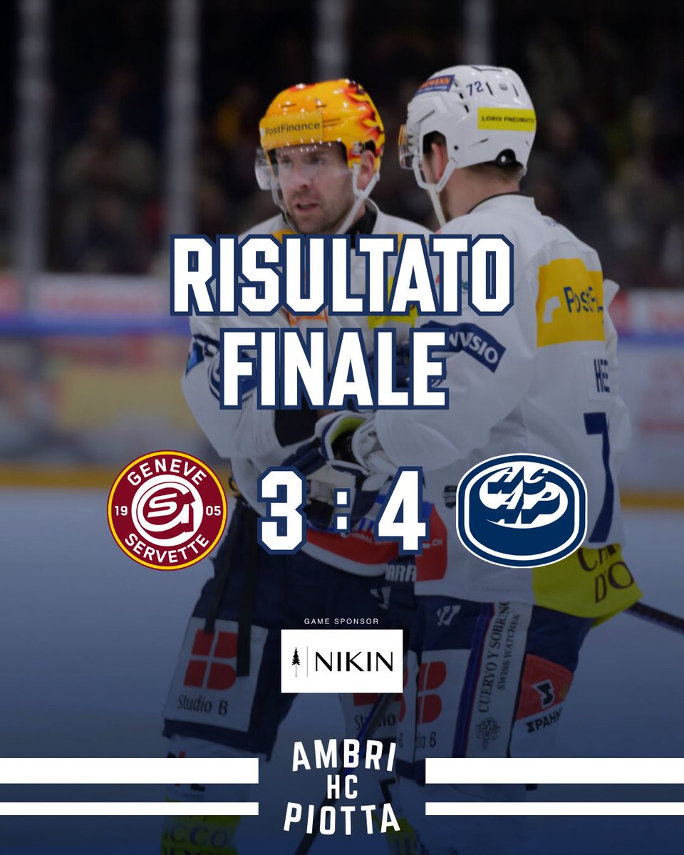 ⚪️🔵 I biancoblu espugnano Les Vernets, Ginevra sconfitto al supplementare💪🏻