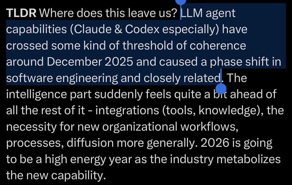 When Karpathy says this, you have to pay attention.