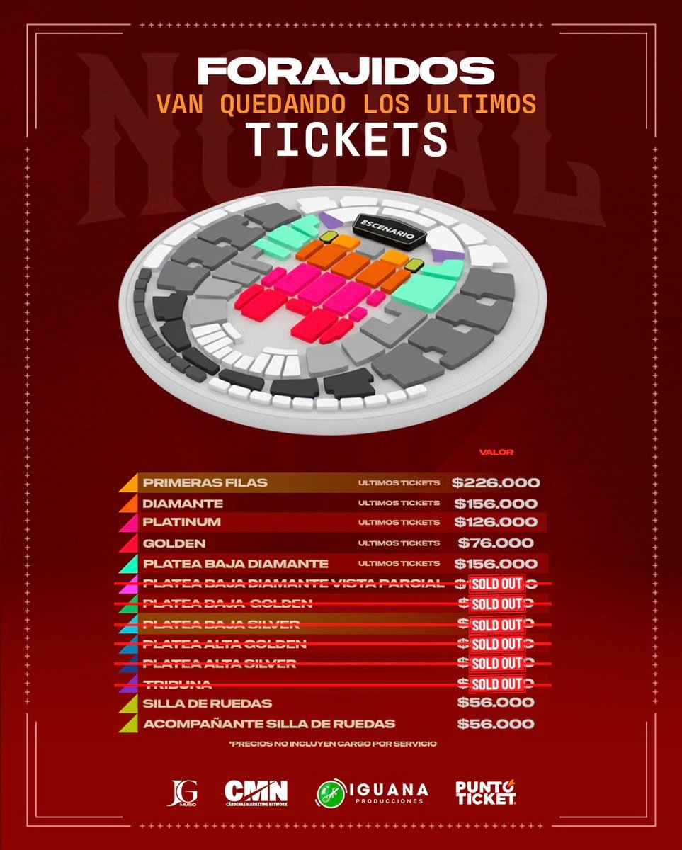 Últimos boletos! ❤️‍🔥🌵
📍 Santiago, Chile 🇨🇱 
🎫puntoticket.com/nodal2026