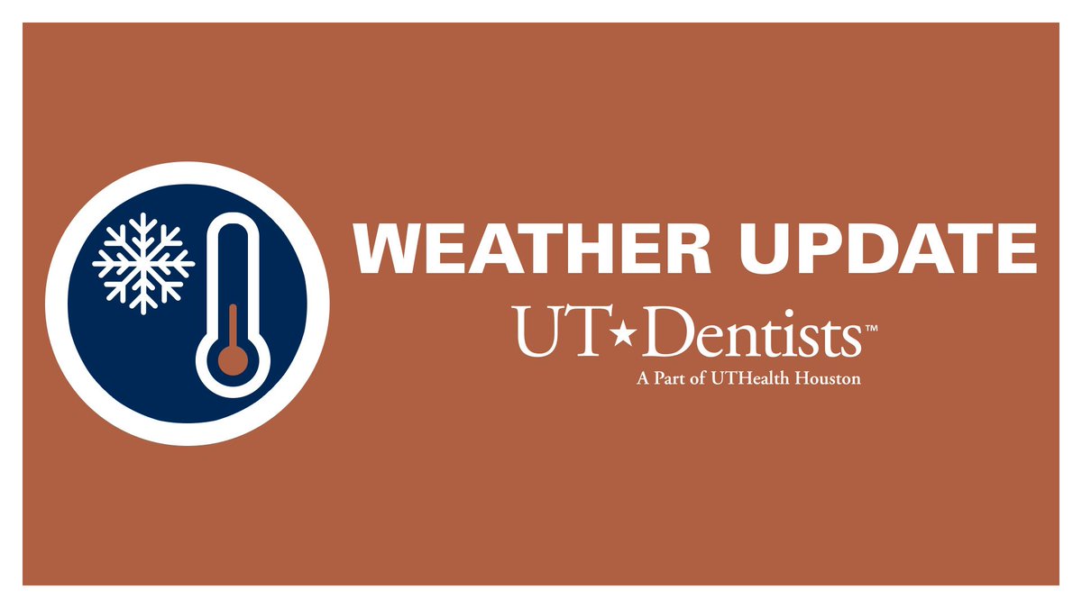 UTDentists's tweet photo. UT Dentists will resume normal operations Tuesday, Jan. 27.

Patients are being notified about scheduled appointments. Any patient who feels unsafe to travel should contact the clinic to reschedule. https://t.co/Q61296iBrS