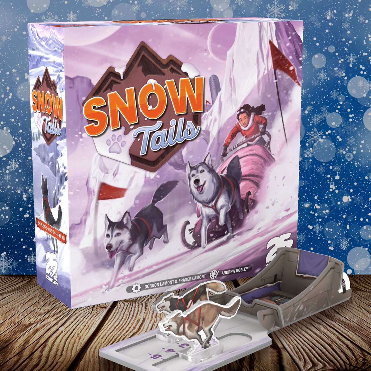 25thCG's tweet photo. It's a snow day (ok for us mostly ice) so I was thinking what a perfect time to announce a new game coming to Kickstarter later this year given the theme. 

Beyond excited to bring back the racing classic Snow Tails from the Lamont brothers with all new art from Andrew Bosley. https://t.co/zJg9LWNGFK