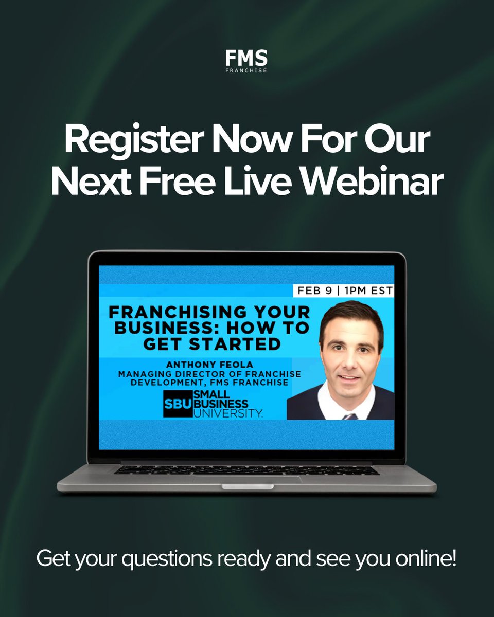 Built a solid business but unsure if franchising makes sense?

This webinar with @smallbizexpos will show you everything!

📍 Online Webinar
📅 Monday, February 9, 2026
⏰ 1:00 PM Eastern Time 
🎟️ Save your free spot by registering here: bigmarker.com/small-business…

#SmallBusiness
