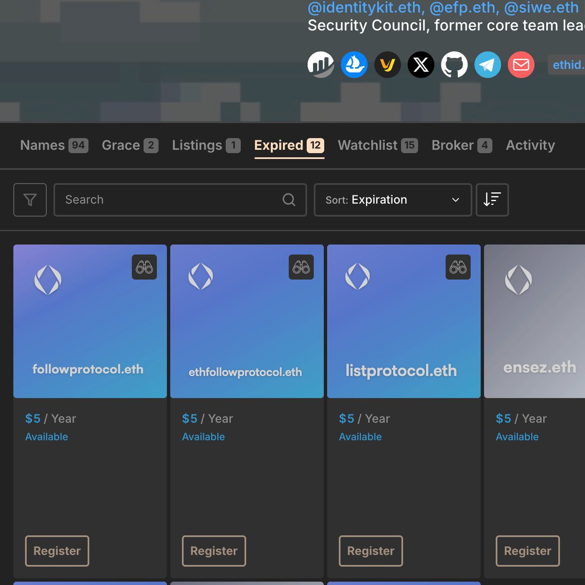 BrantlyMillegan's tweet image. big week for @grailsmarket updates! Grails🏆 is the best @ensdomains manager and marketplace with 0% market fees by @ethidorg

What's new ⤵️
✅ New Analytics page 🧮
- Top 10 lists and graphs for Sales, Offers, Listings
- 30d, 7d, 1d time periods
- Filter by market, category
-…