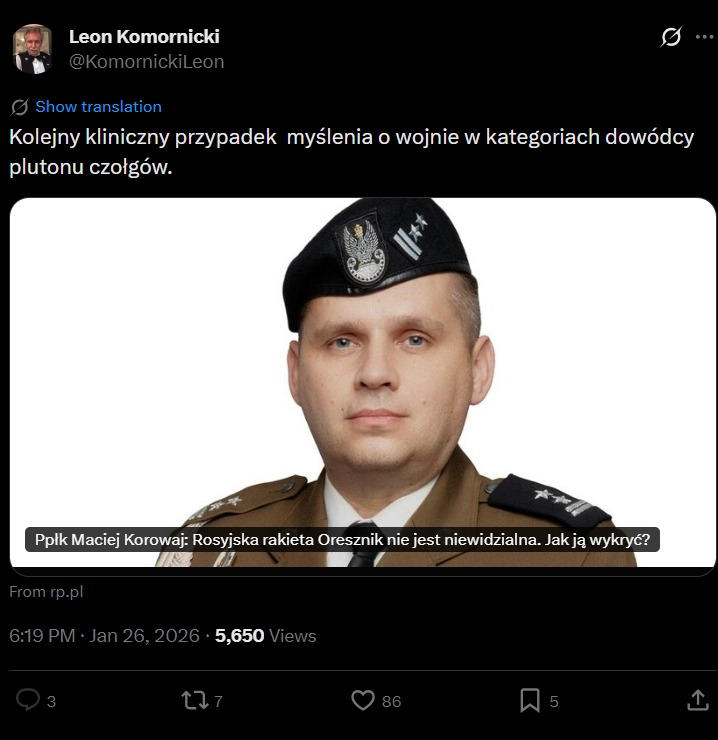 ppłk rez. Maciej Korowaj tweet media