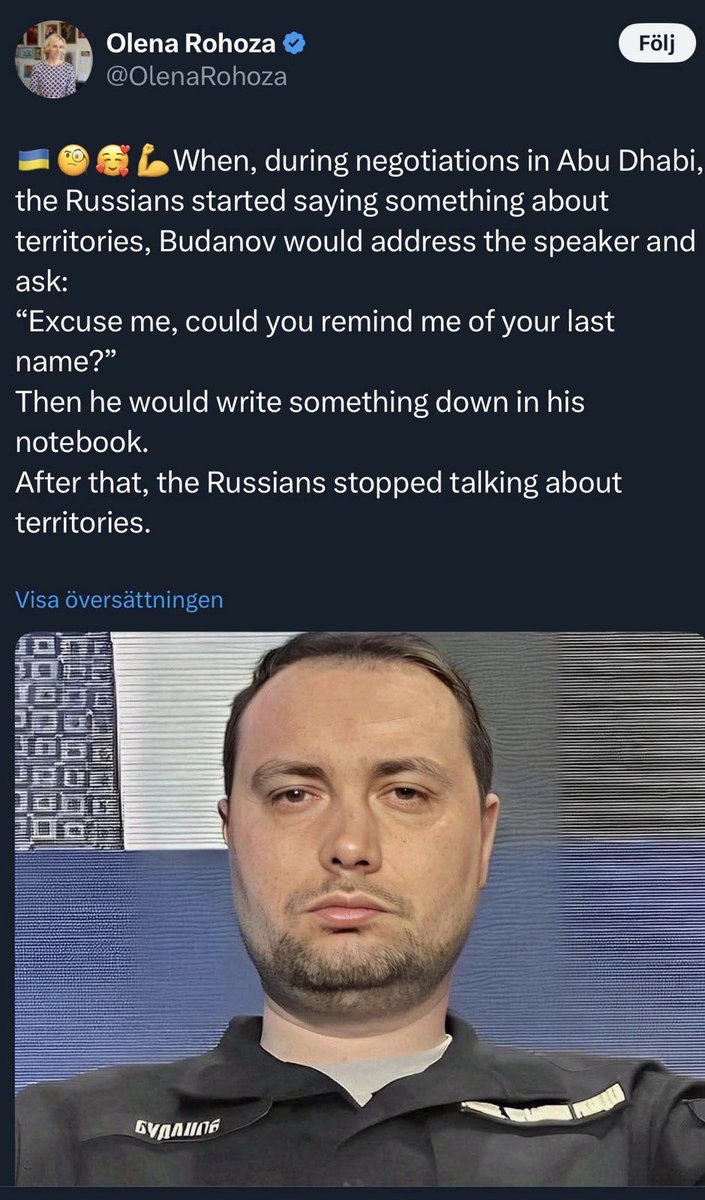 Chefen för Ukrainas underrättelsetjänst, med ett hyfsat bra track record..