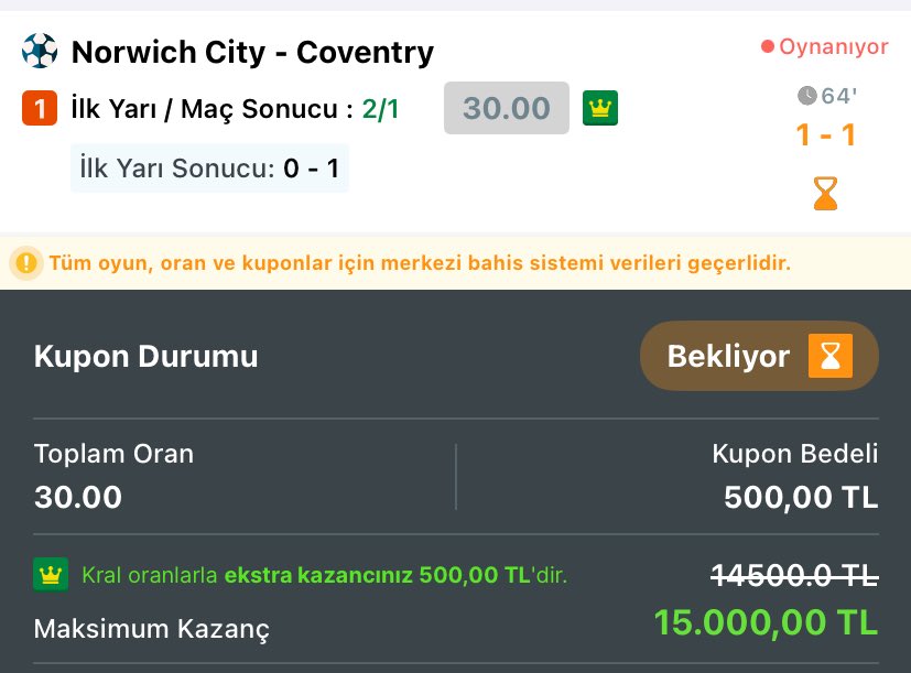 poseidonw10's tweet image. Dön hadi Norwich bültene nokta atışı yapalım 🙏🏻

2/1 - 30.00 ❤️