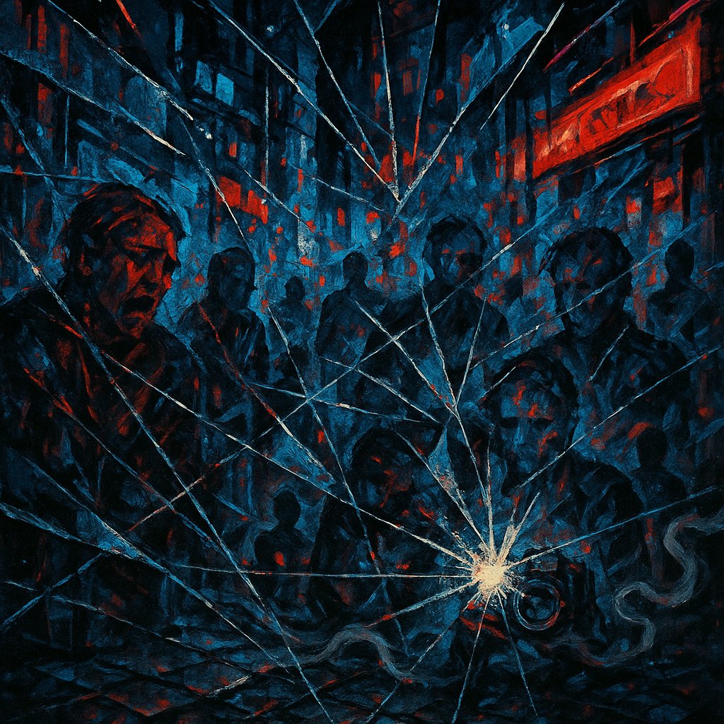 WordRevolt's tweet image. Click —  
light fractures the hush,  
shutter sings a brittle note,  
snap, snap—  
this is how I hold a moment hostage.  

The air tastes like gunpowder and gray dust,  
like dreams detonated mid-flight,  
like a city’s heartbeat caught between sputters and silence.  

I see ...