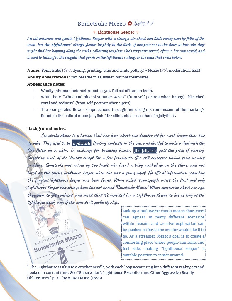 Here's my submission for <a href="/ElysianTower/">ELYSIAN TOWER ｜ Lore & Voice Acting Vtuber Group</a>'s Share Your Lore Event! Thank you very much for the support! I hope you enjoy reading about ███ ██████████ ███ ███ ██████████ (´｡•ω•｡`)♡

✍️ #poetsuke