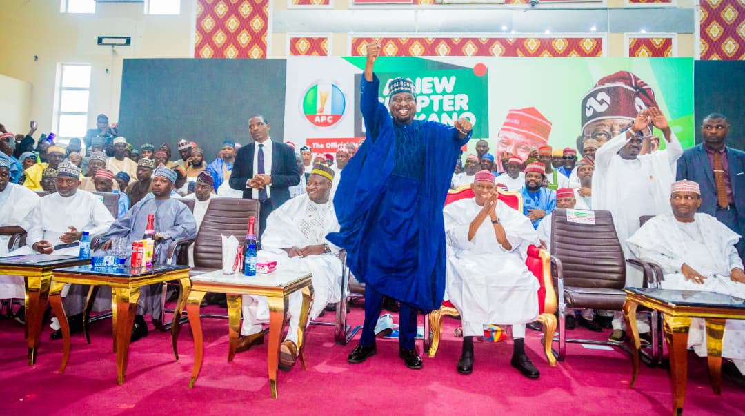 Change of name: Tinubu/ Barau organisation now Tinubu, Abba, Barau Organisation 

Today, we received the Kano State Governor, His Excellency Abba Kabiru Yusuf, into our great party, the All Progressives Congress (APC), at the Kano Government House.

While welcoming him to the APC