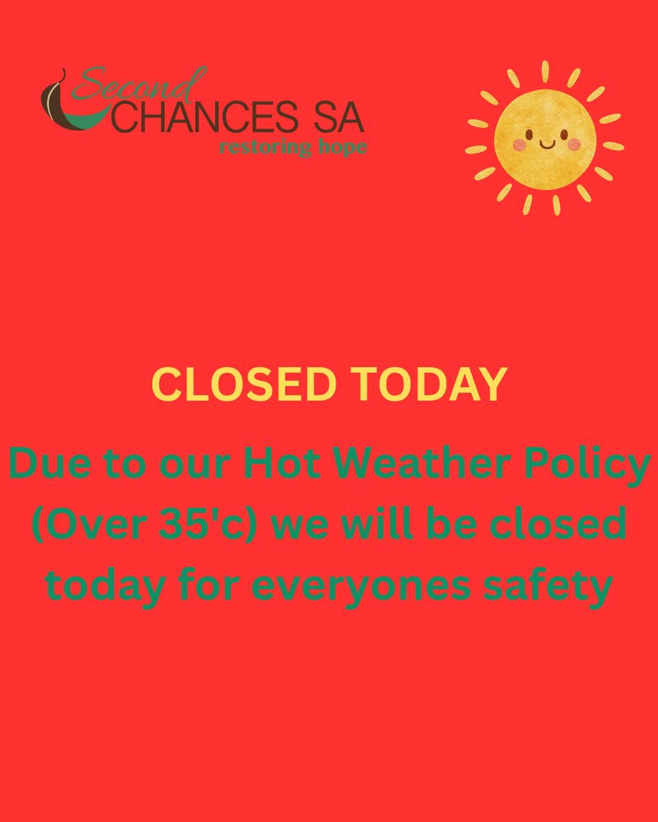 Stay cool out there!

For your safety we will be closed today.