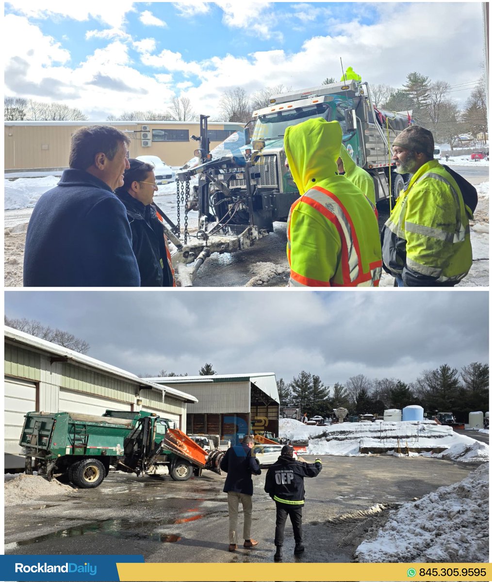 Town of Ramapo Supervisor Michael Specht, along with other town officials, visited the Highway Department today to thank crews for their hard and efficient work throughout the storm.
