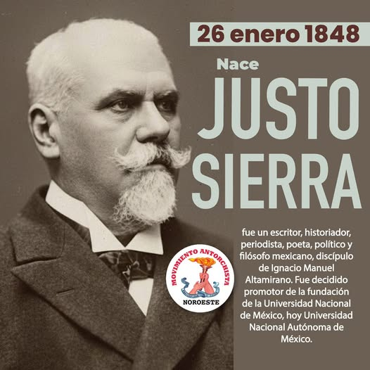 #FelizLunes 
Un día como hoy nació Justo Sierra, defensor de la educación pública y la cultura como pilares para formar una nación consciente.
facebook.com/AntorchaNoroes…
#AntorchaEsEducación #Torreon 
#antorchaesculturaytradición
