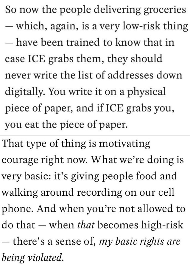I asked a Minneapolis organizer why so many ordinary people in her city have been so brave

She said it's because folks engaged in legal activities like recording ICE or delivering food didn't back down once ICE's escalation suddenly turned basic rights into high-risk activities