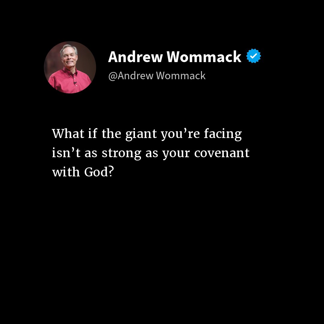 andrewwommack's tweet image. Seeing your battle the way David did can change everything:
👉 l.awmi.net/lessons-from-d…

#DavidAndGoliath #Courage #Overcoming