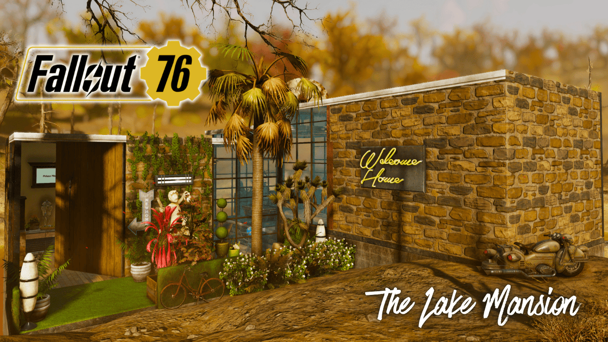 DakaTheWanderer's tweet photo. Check out the latest build, The Lake Mansion! First modern build I've done in a long time!

#Fallout76 #Fallout76Camp 

WATCH HERE: https://t.co/7RAIiuerIE https://t.co/cynhtxpcw6