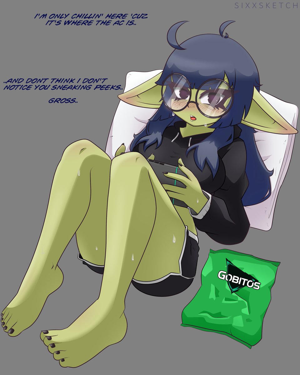 Your Goblin Gamer Girl roomie comes out of her cave to hang with you. (Part 1)