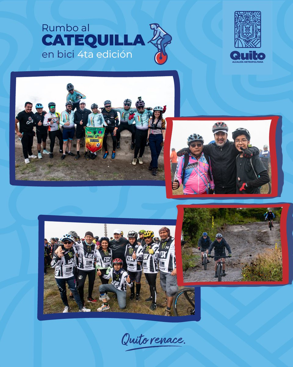 🚴‍♀️🌄 #CalderónActivo | Más de 200 ciclistas vivieron una jornada llena de adrenalina en la 4ta edición de la Ruta Rumbo al Catequilla en Bici, 12 km de paisajes únicos que fusionan naturaleza, deporte y pasión por el ciclismo. 🚲⛰️
👉 acortar.link/rXZOcN
#QuitoRenace