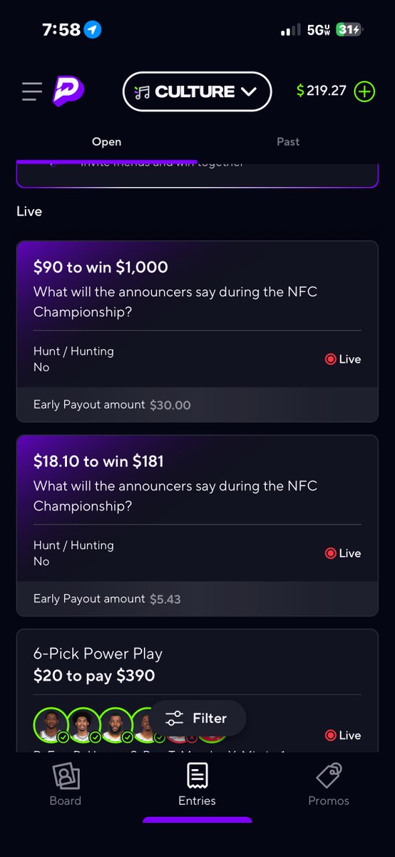 trazav's tweet photo. @TAFR__ @Kalshi Huntin was said? I thought they said “the hunter has become the hunted” which should still resolve as a “no”. They let me place the bet with 4 min left in the game. So they took the bet after they claim it had already happened; and then go against their rules to not pay out. https://t.co/4b0y1jFh1W