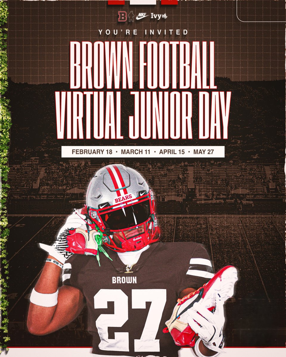 Thank you <a href="/BrownHCPerry/">James Perry '00</a> and <a href="/BrownU_Football/">Brown Bears Football</a>
for the Junior day invite!!! Looking forward to learning more about the program!!

<a href="/CoachSwole83/">William Walker Sr</a> <a href="/247recruiting/">247Sports Recruiting</a> <a href="/Rivals/">Rivals</a> <a href="/sixstarfootball/">Six Star Football | PLUS+</a> <a href="/NCPreps/">Deana King</a>