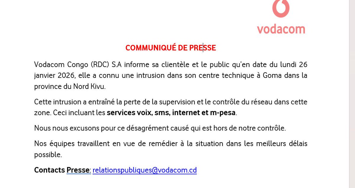 Vodacom RDC tweet media
