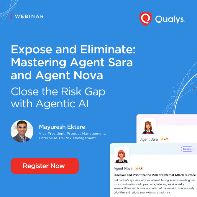 qualys's tweet photo. Still closing the gap between detection and remediation manually? See how Agentic AI moves from analysis to autonomous action.
https://t.co/MOOBM99Tcq
#AgenticAI #CTEM #RiskOperations https://t.co/0uH8W2HjlH
