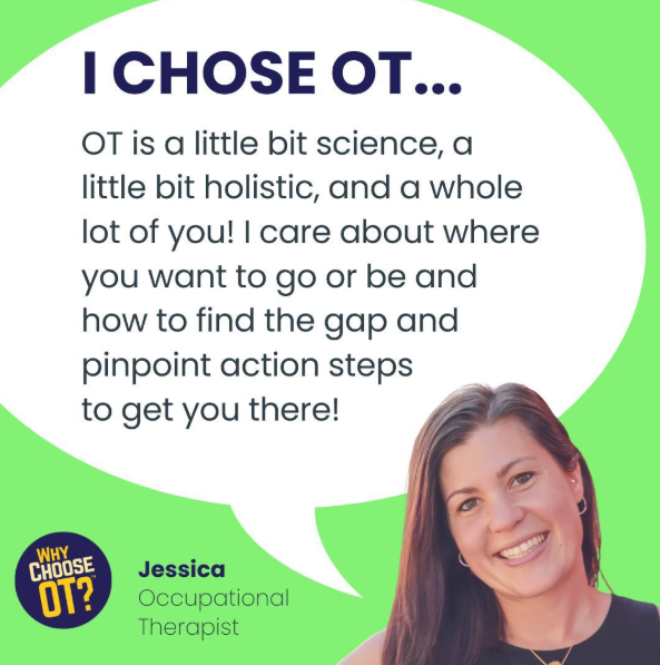 WhyChooseOT's tweet photo. Why choose #OccupationalTherapy as YOUR profession? Join #OccupationalTherapist Jessica as she reflects on her journey. Learn more about occupational therapy: https://t.co/mYIcBdEVEq #OccupationalTherapy #WhyChooseOT https://t.co/XDgcMuKLfb