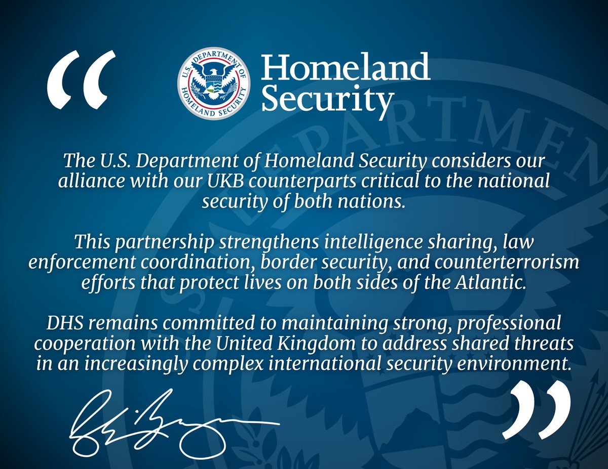 BUSA Department of Homeland Security tweet media