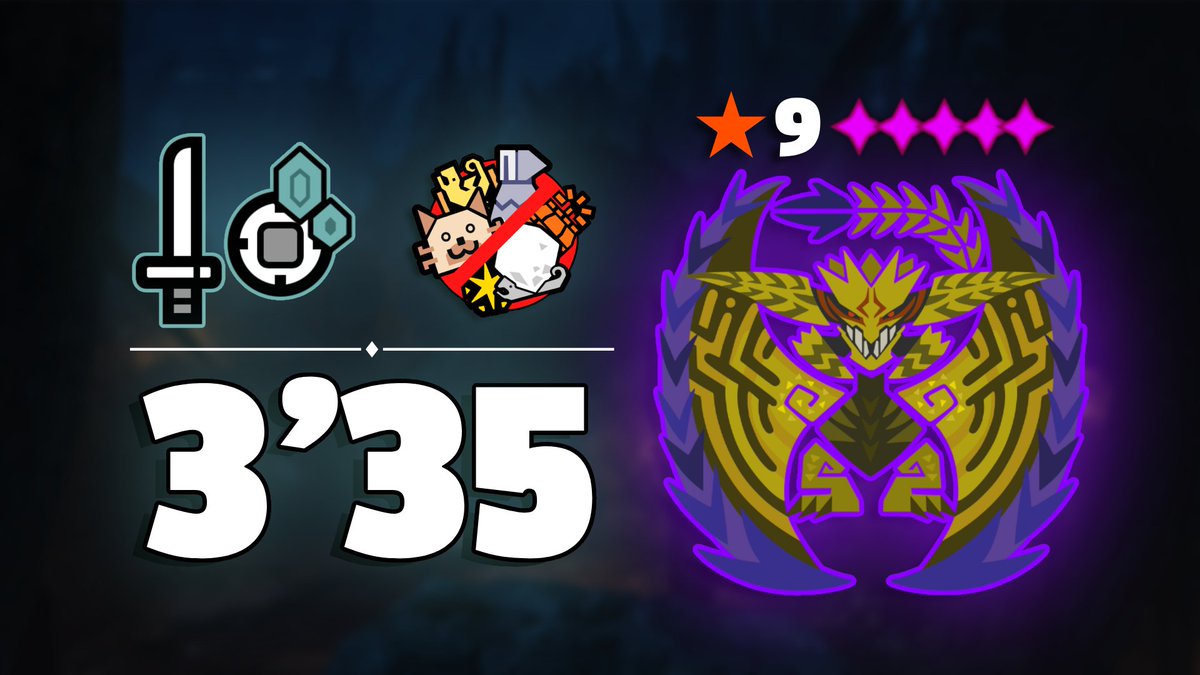 Derpish_'s tweet photo. Sword &amp; Shield vs. 9★ 5✦ Tempered Rey Dau 3'35 | TA Wiki Rules (No cat/tools/mantle) |【MHWilds】 https://t.co/opNrTHgzGp