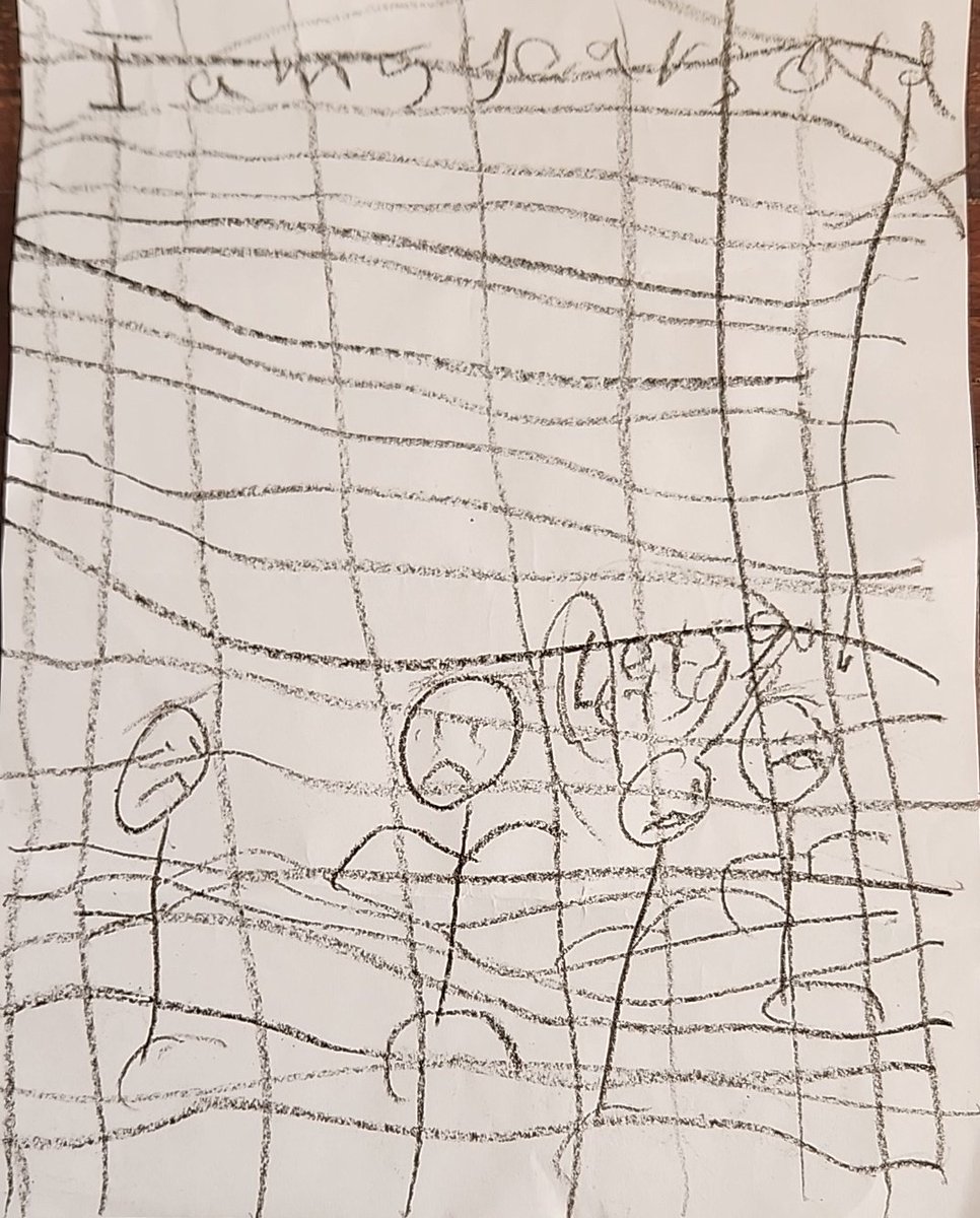 EricLeeAtty's tweet image. A drawing made today by a 5 year old girl at Dilley detention ctr &amp;amp; member of the El Gamal family (mom &amp;amp; 5 kids detained for almost 8 months). This child turned 5 in detention &amp;amp; has spent almost 20 % of her life in jail. 

"Let us go!"
