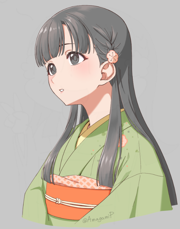 小早川紗枝 「練習描き紗枝はん」|🌸あまがみP🌸のイラスト