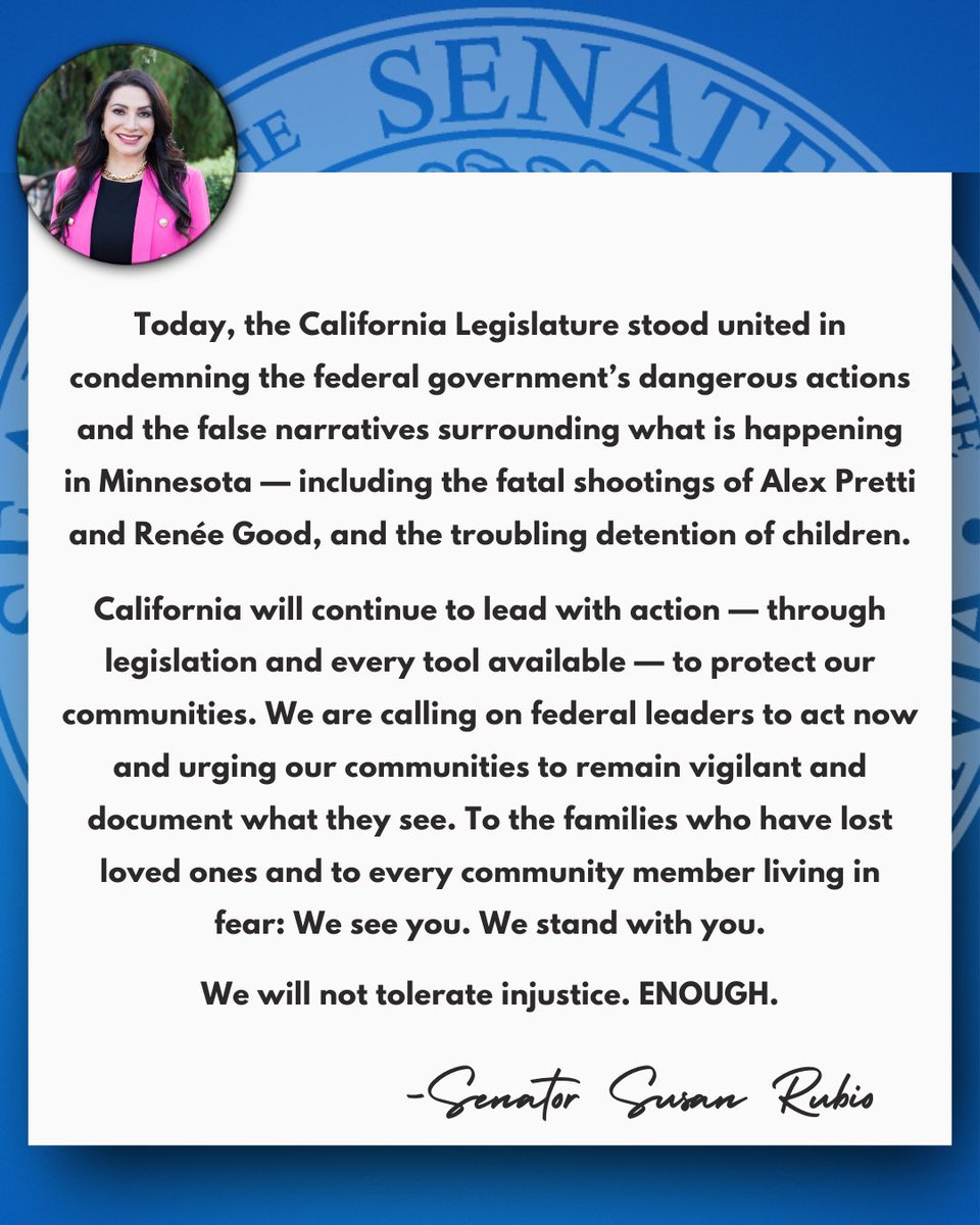 Senator Susan Rubio tweet media