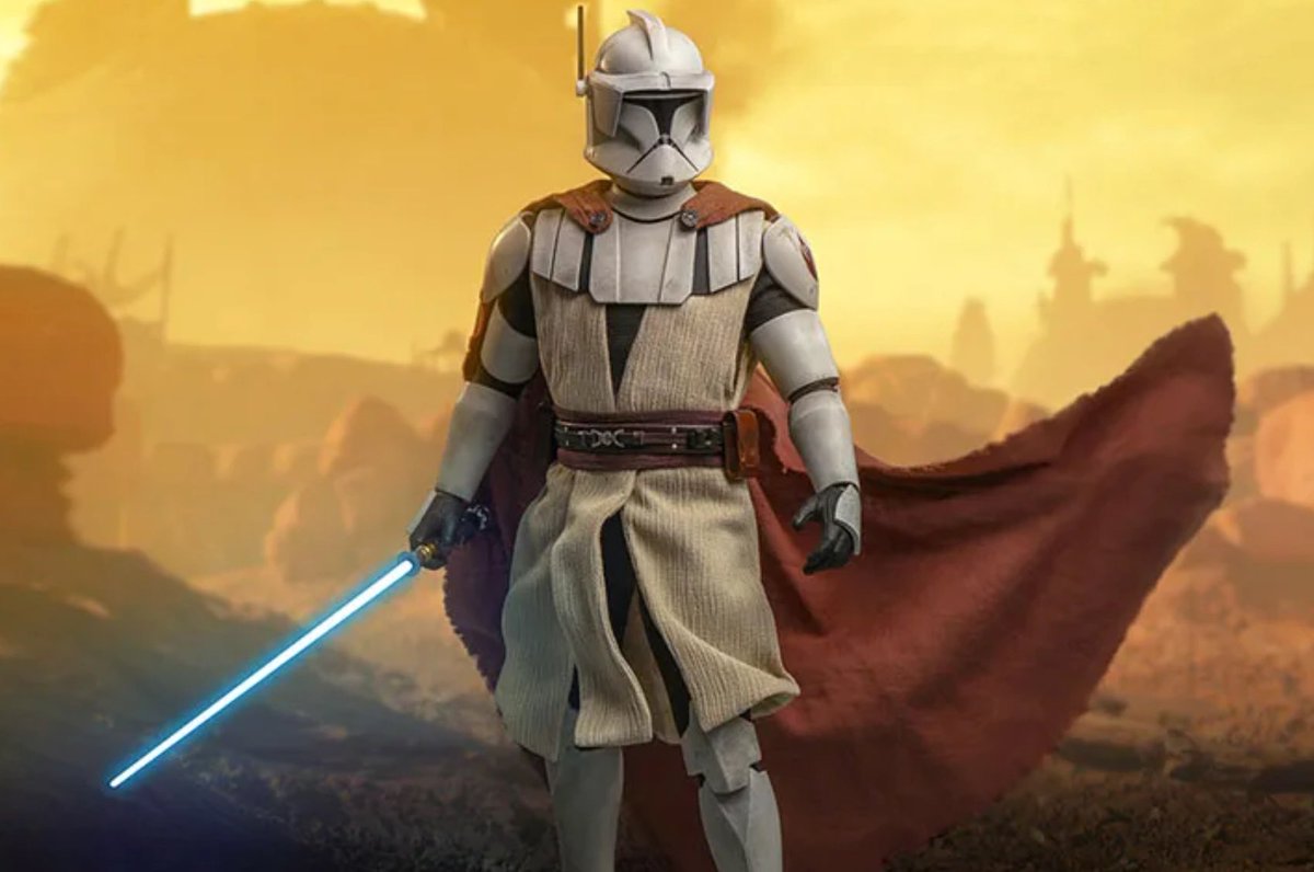 ジェダイ・コマンダー・アーマー

クローン戦争期にジェダイが着用したアーマー。
クローン・トルーパーのアーマーを流用し、装甲は必要最低限にすることで運動性を損なわない仕様。
着用者は意外と少なく、コムリンク(通信機)のある腕甲だけ付けてたりもする。ヘルメット使用者は更に少ない。