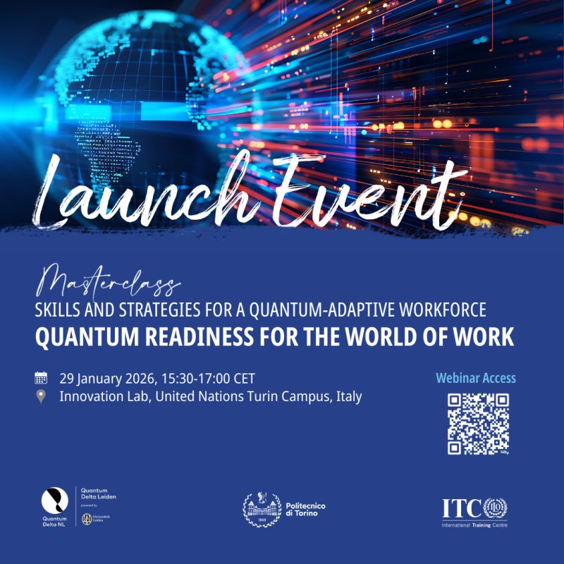 Get Quantum Ready - Lead the Future of Work.

Africa’s next tech wave is quantum. Position yourself at the frontier. Join the ITCILO Masterclass on Quantum Readiness for the World of Work, co-developed with Quantum Delta Leiden (Leiden University | QDNL) and Politecnico di