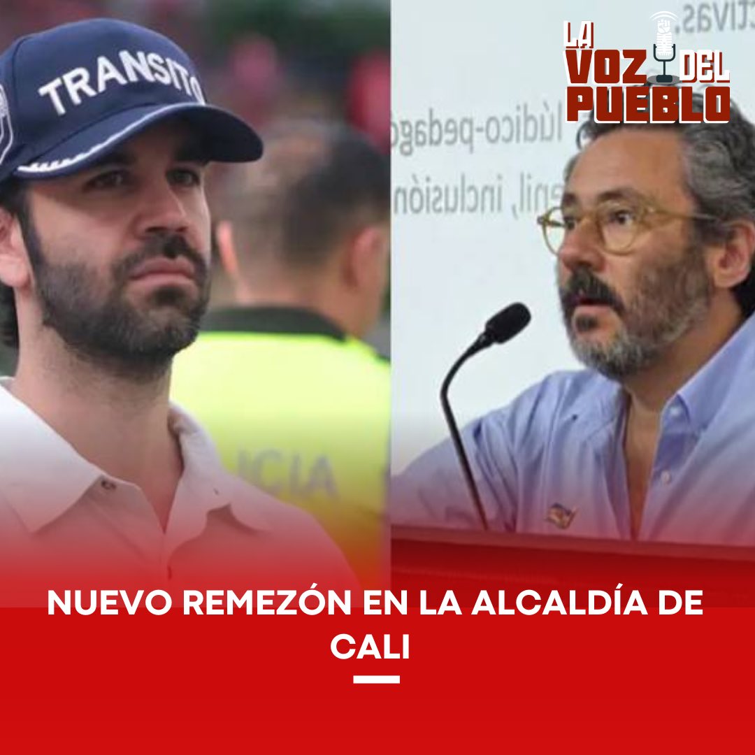 lavozdepueblo1's tweet photo. #Cali #AlcaldíaDeCali #AlejandroEder #CrisisDeGobierno #Seguridad Movilidad Gabinete ÚltimaHora
🚨 NUEVO REMEZÓN EN LA ALCALDÍA DE CALI 🚨
Se confirma otro fuerte sacudón en el gabinete del alcalde Alejandro Eder:
👉 Renunciaron el secretario de Seguridad, Jairo García, y el secretario de Movilidad, Gustavo Orozco.
Dos carteras clave en medio de una ciudad golpeada por la inseguridad, el caos vial y la creciente inconformidad ciudadana.
Desde la Alcaldía se anunció que en las próximas horas el alcalde Alejandro Eder informará sobre más cambios en su equipo de gobierno.
📌 La pregunta es inevitable:
¿Estos relevos traerán soluciones reales o solo más improvisación?
Cali no necesita más remezones mediáticos.
Necesita resultados.
Necesita autoridad.
Necesita gestión.