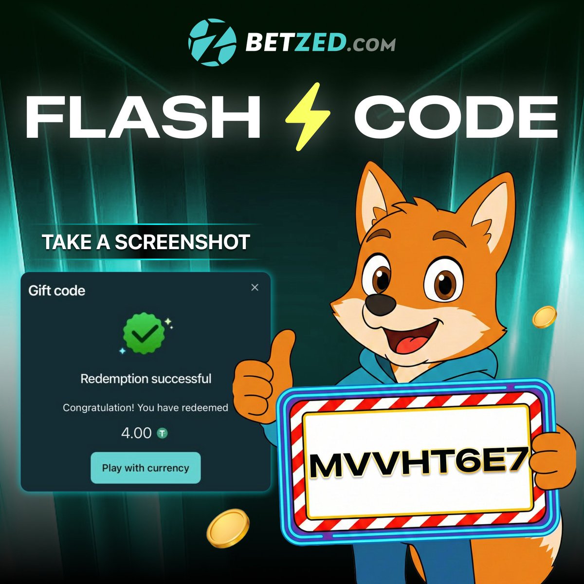 Bonus time for you 🎁
Easy claim, instant fun

CODE: MVVHT6E7

Activate it and enjoy your game 💎
➡️ Redeem here: betzed.com/rewards?c=XBon…

📸 Take a screenshot of your successful code redemption and comment to receive a Surprise Gift! 🎉
(👍 Like &amp; Retweet appreciated ❤️)
