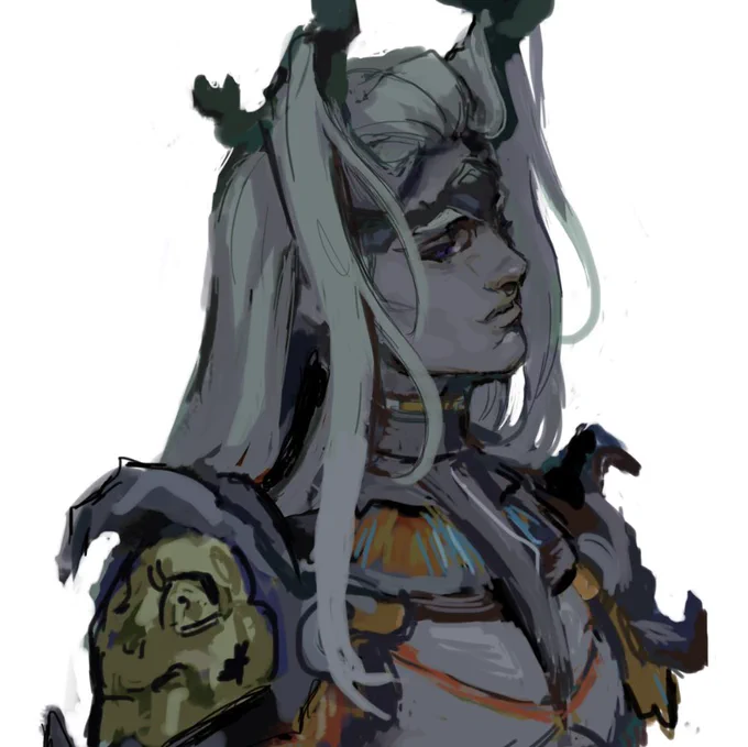 mr doom horns needlepoint is such a comfortable energy??? I love him (h2 has been my relaxation recently) #hades2