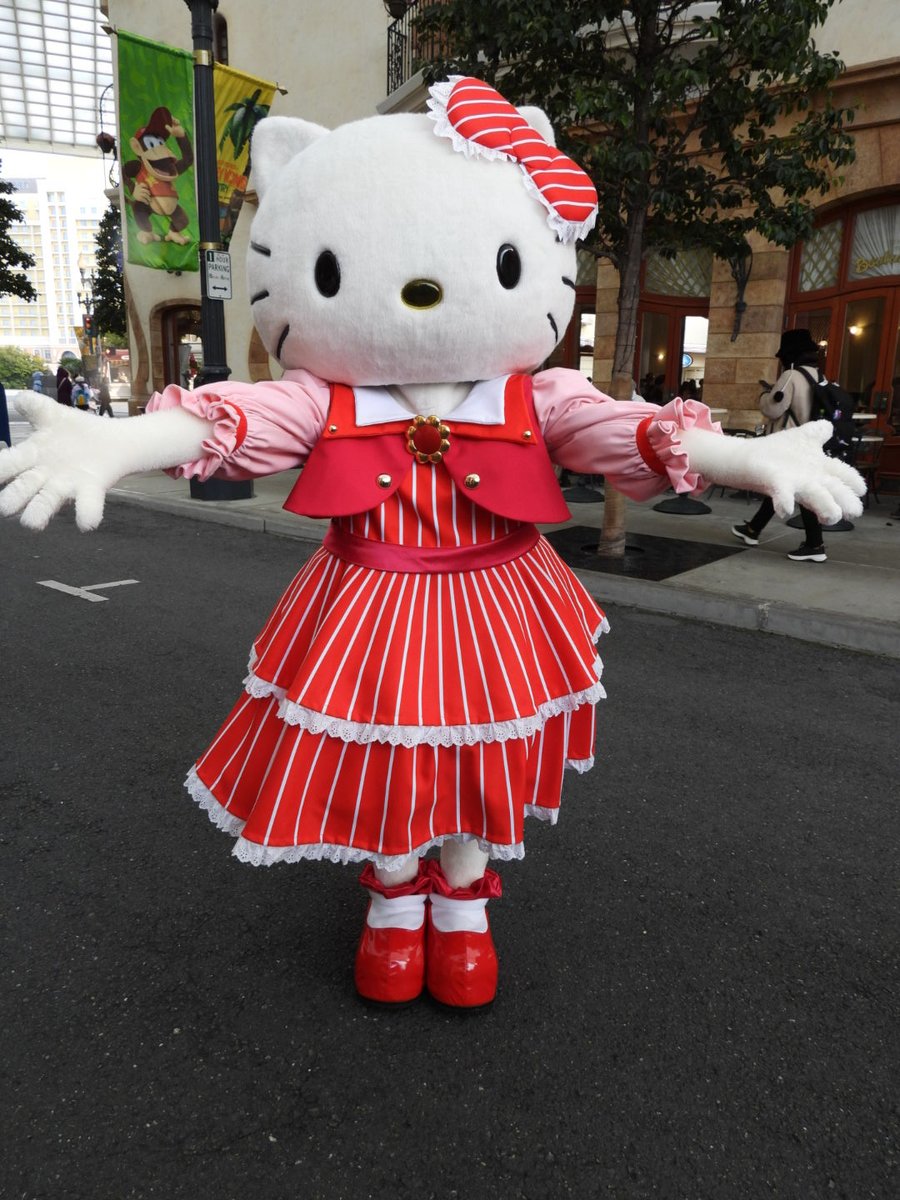 USJ 2026/1/24キティちゃんグリーティング入待ち💖風が強くてスカート