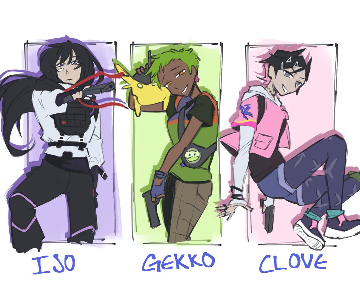 genderbend except clove doesn't really change 🫢
#ValorantArt #Iso #Gekko #Clove
