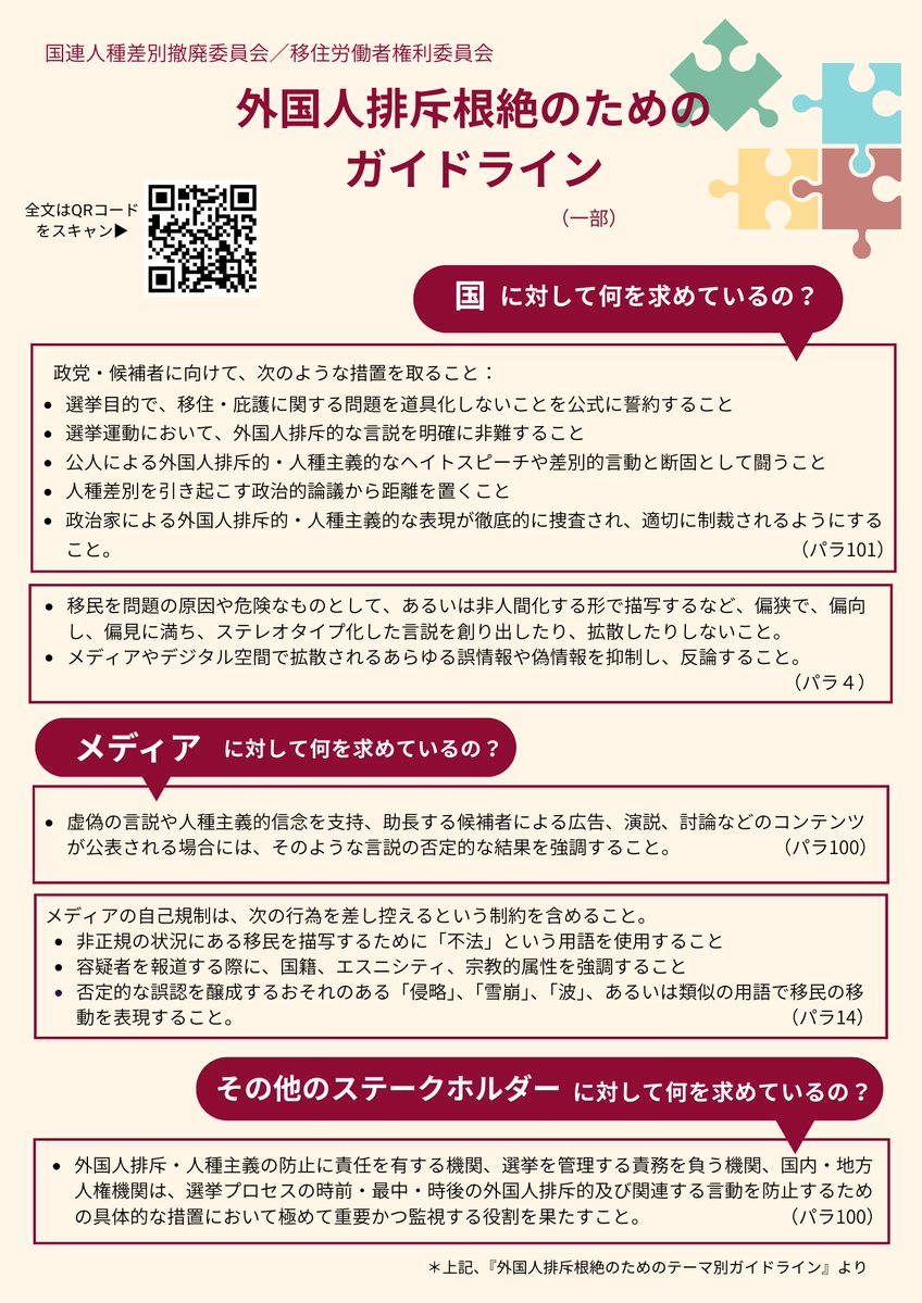 IMADR_JC's tweet image. ▼『外国人排斥根絶のためのガイドライン』 imadr.net/cerdgr3839/