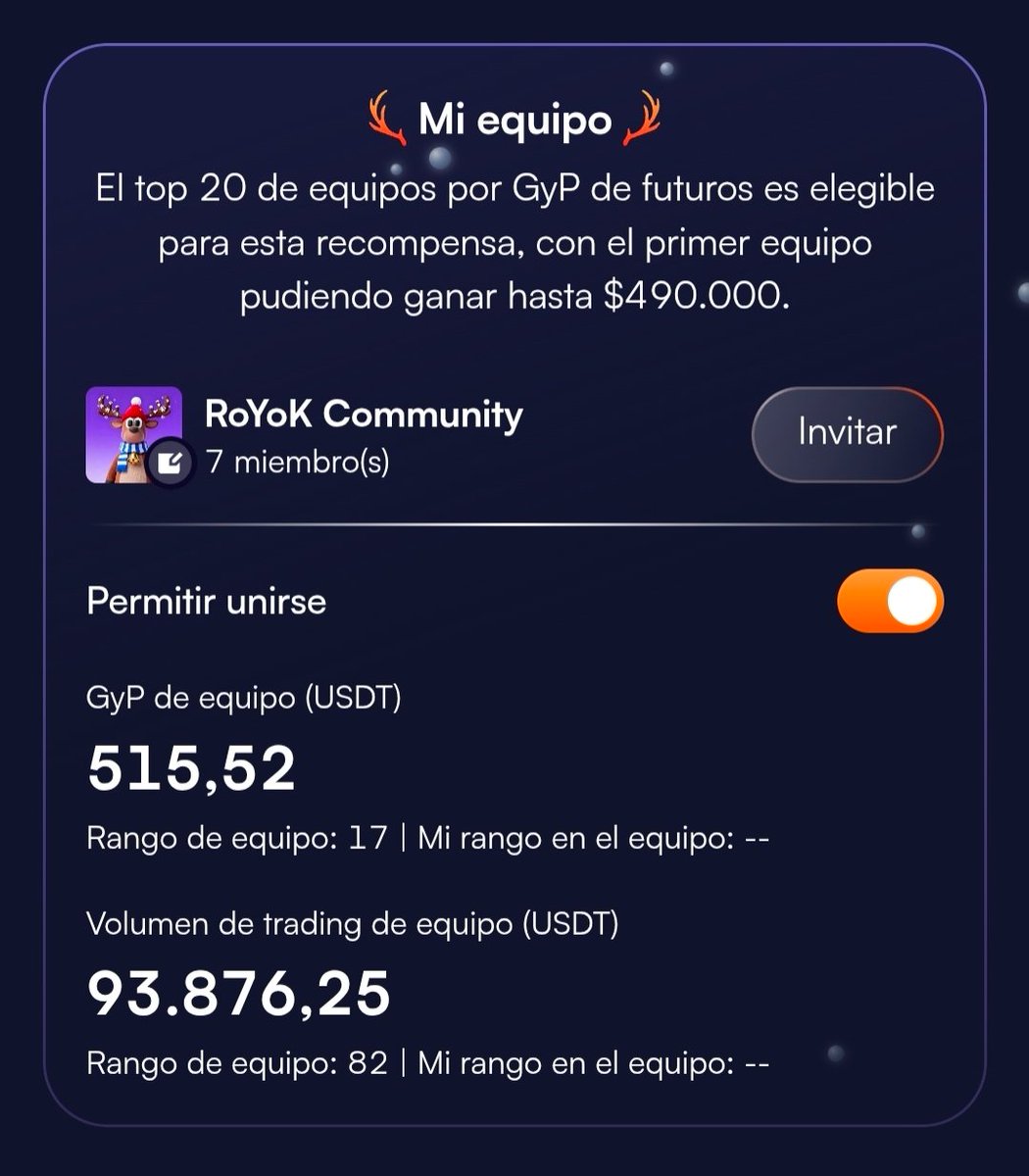 ⏳️Quedan 02 Dias para que Finalice la competencia de Trading Navideña de <a href="/CoinWLATAM/">CoinW LATAM</a> 🔥 <a href="/CoinWOfficial/">CoinW</a>

Mi Equipo esta clasificando en la posición #17 ! Aun estas a tiempo de unirte y escalar a los primeros lugares juntos!! 

Entra Ya! coinw.com/es_ES/event/20…

#Trading #btc