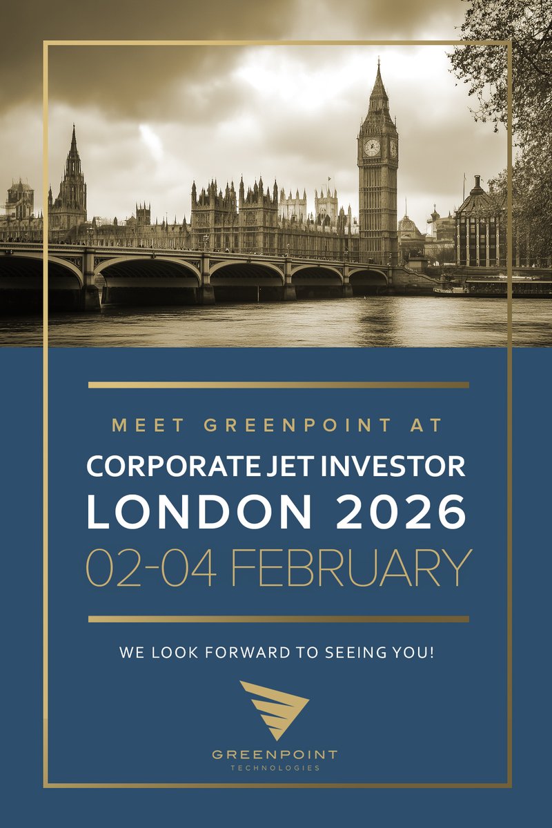 GreenpointTech's tweet image. Greenpoint will be at Corporate Jet Investor London, February 02-04! We look forward to engaging discussions and reconnecting with industry leaders.