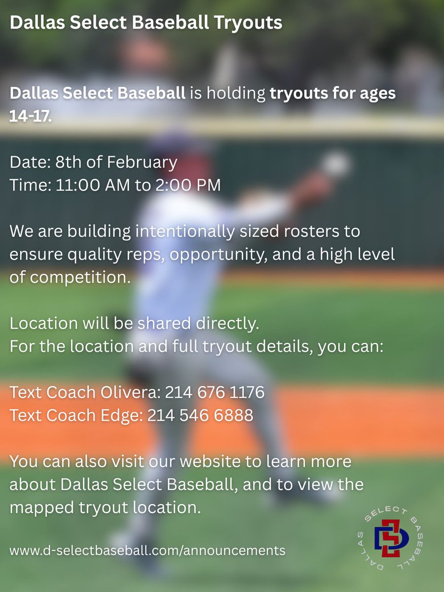 Dallas Select Baseball tweet media