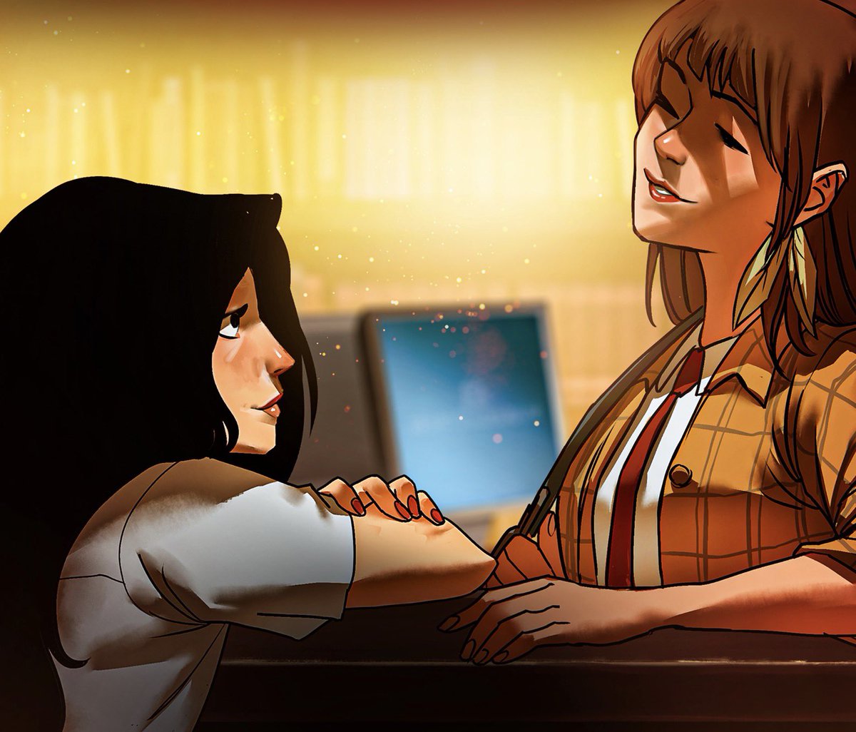 VioletsPatella's tweet image. HC lina painted Agatha’s nails (…drawing this right now.)