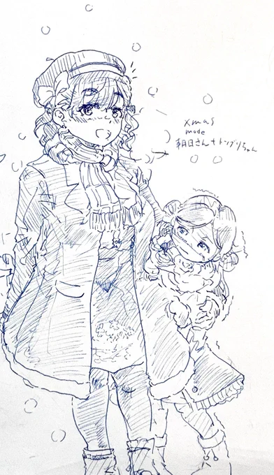 リクその2
クリスマスモード朝日さん+寒い日本に困ってそうなトンブリちゃん 